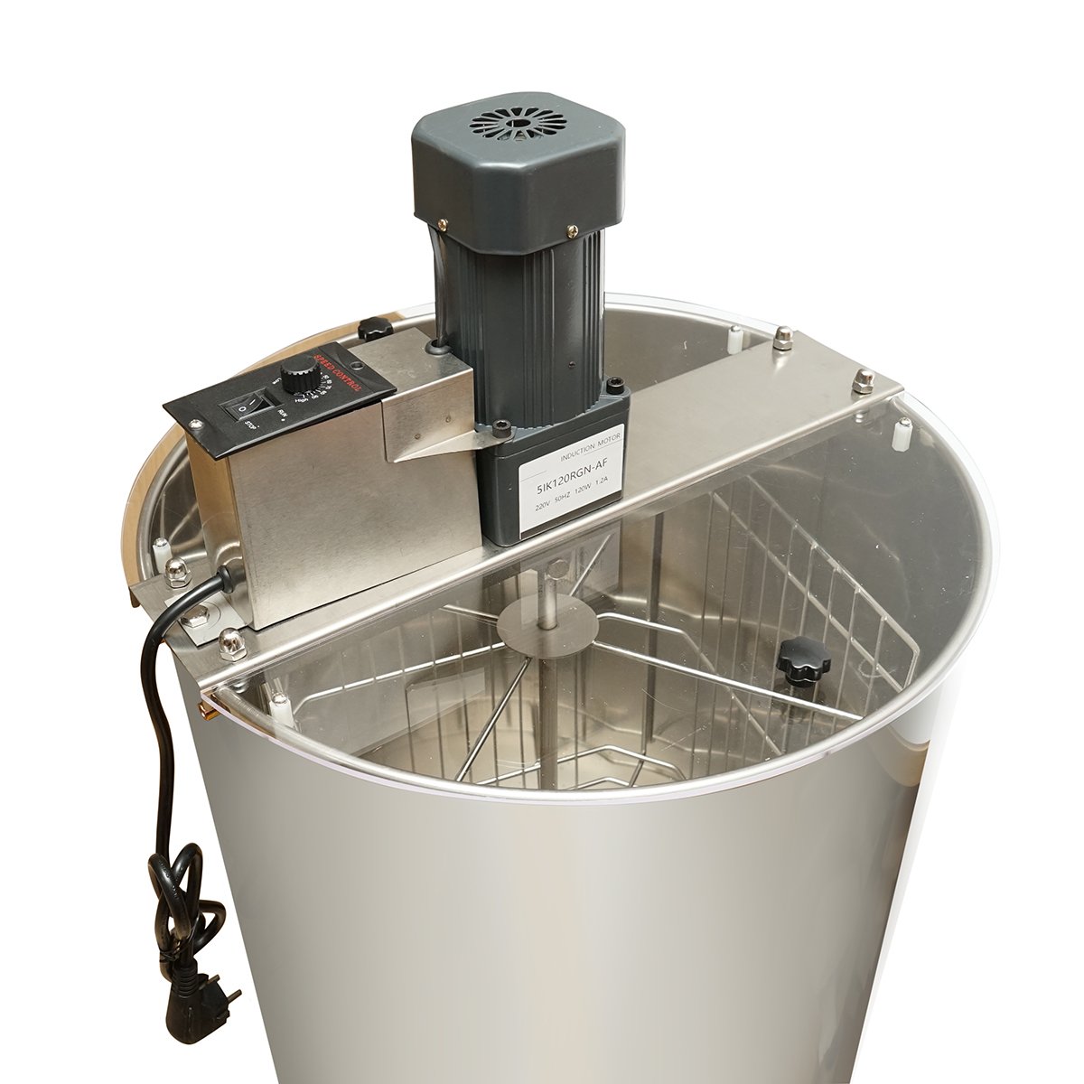 Centrifuga electrica 220V apicola, extractor miere din inox cu 4 rame